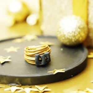 Anillo ALBA. Colección GOLDEN-BLACK.