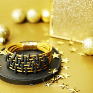 PULSERA ALBA. Colección GOLDEN-BLACK.